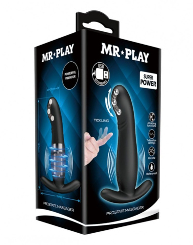 LyBaile Mr.Play Vibrating Tickling Prostate Massager - вибромассажер простаты, 12.7х3 см (чёрный)